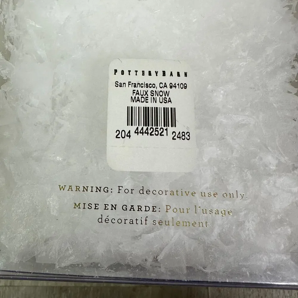 Pottery Barn box of Faux Snow Vase Filler